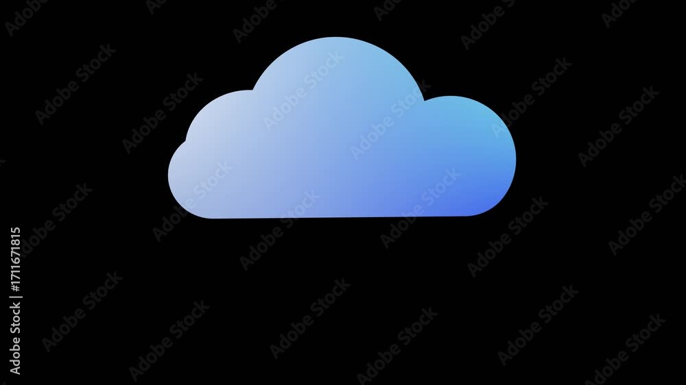 Poster seamless abstract cloud rain animation ideal for apps presentations and modern design projects. anim