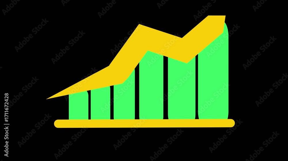 Poster green lime yellow abstract geometric loop animation modern motion design for video content. clean mi