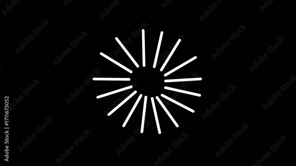 Poster white burst ray animation loop for intro outro transition overlay perfect for film and television. a