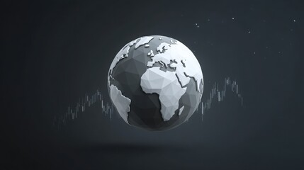 Abstract globe design representing global connectivity and data analysis. Cross Cultural Business
