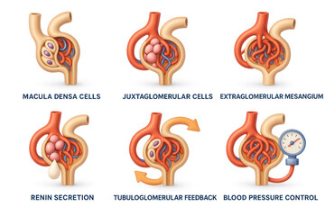 Kidney Anatomy Diagram - Macula Densa, Juxtaglomerular, etc.