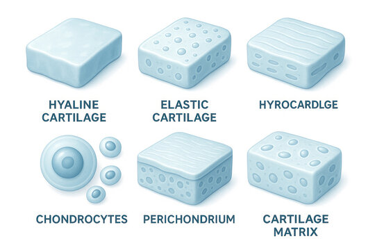 Cartilage Types and Components Illustration