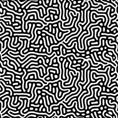 abstract black and white wavy line pattern