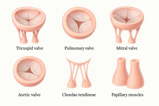 Heart Valves: A Detailed Medical Illustration