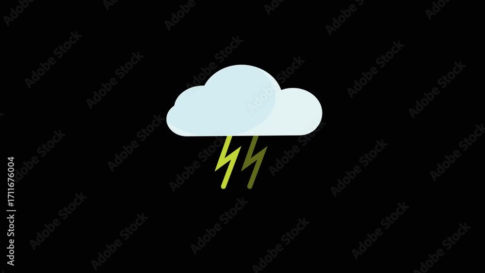 Poster simple cartoon raincloud animation perfect for weather apps websites and presentations. animated clo