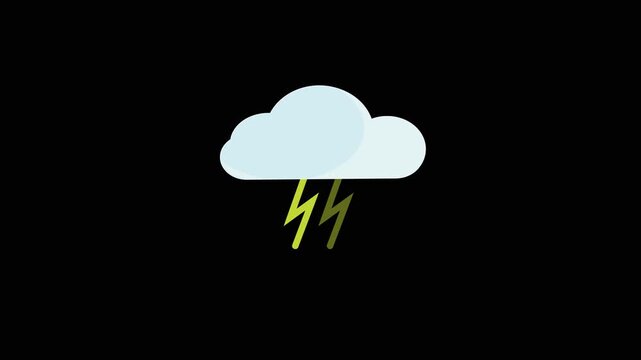 Simple cartoon raincloud animation perfect for weather apps websites and presentations. Animated cloud rain loop seamless animation with cute minimalist 2d weather background design.