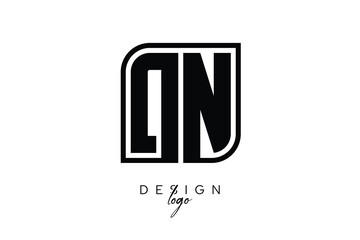 DN Block Monogram Logo – Bold Geometric Lettermark in Rectangular Style for Modern Branding & Identity