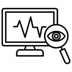 Monitoring System Outline Icon