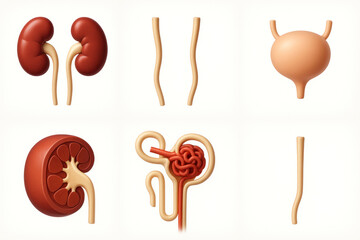 Human Urinary System Anatomy Illustration