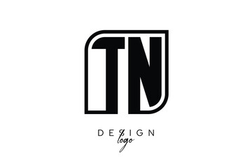 TN Block Monogram Logo – Bold Geometric Lettermark in Rectangular Style for Modern Branding & Identity
