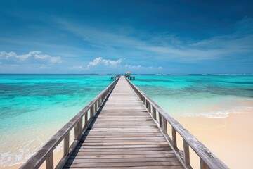 Obraz premium wooden pier on the beach