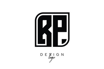 RP Block Monogram Logo – Bold Geometric Lettermark in Rectangular Style for Modern Branding & Identity