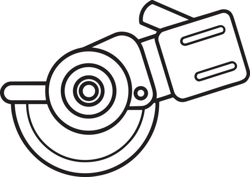 black and white angle grinder tool clip art preview