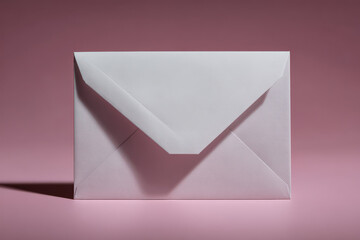 elegant envelope invitation featuring ar blurred white text bars resting on pastelcolored background
