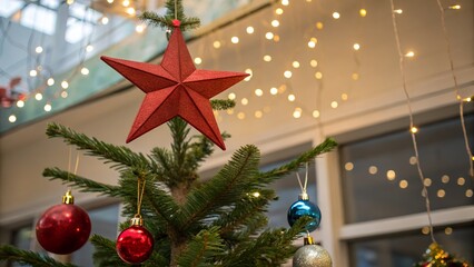 christmas tree and decorations