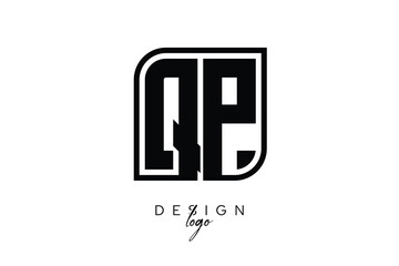 QP Block Monogram Logo – Bold Geometric Lettermark in Rectangular Style for Modern Branding & Identity