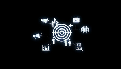 defining people people recruitment marketing and business target concept and target icons 69673411 1