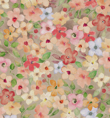 Assorted Hand painted Watercolor Floral And Nature Patterned Decorative Paper Collection