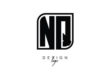NQ Block Monogram Logo – Bold Geometric Lettermark in Rectangular Style for Modern Branding & Identity