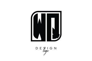 WQ Block Monogram Logo – Bold Geometric Lettermark in Rectangular Style for Modern Branding & Identity