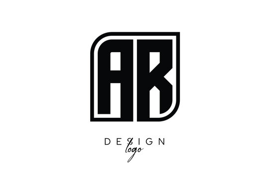 AR Block Monogram Logo – Bold Geometric Lettermark in Rectangular Style for Modern Branding & Identity - Powered by Adobe
