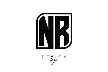 NR Block Monogram Logo – Bold Geometric Lettermark in Rectangular Style for Modern Branding & Identity