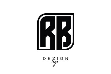 RB Block Monogram Logo – Bold Geometric Lettermark in Rectangular Style for Modern Branding & Identity