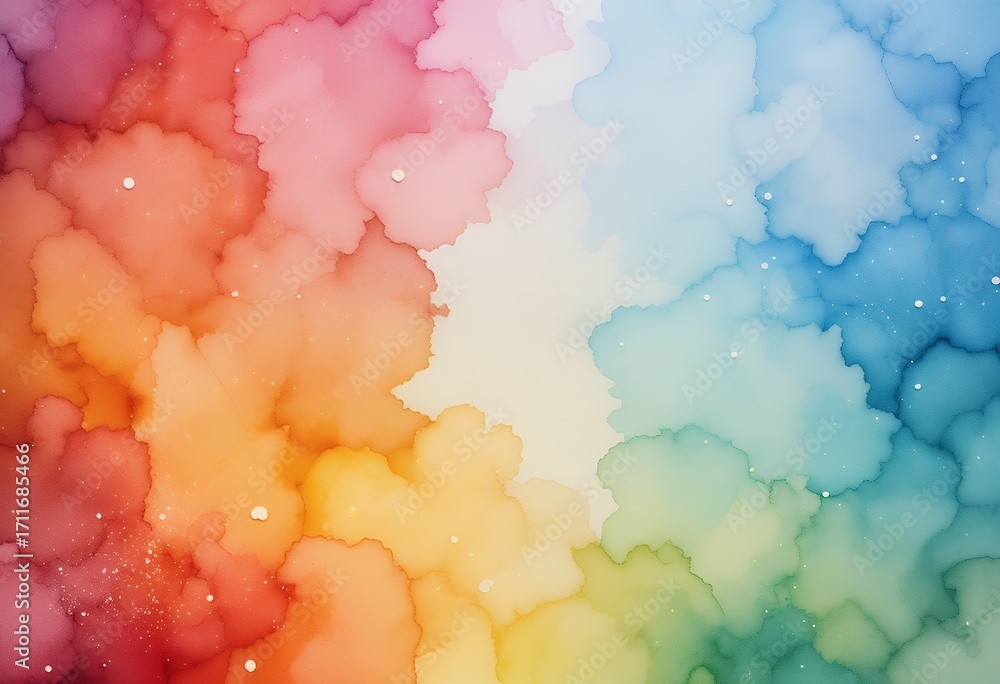 Poster abstract fluid art blending warm and cool tones in a smooth gradient pattern