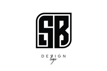 SB Block Monogram Logo – Bold Geometric Lettermark in Rectangular Style for Modern Branding & Identity