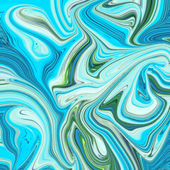 Swirling blue abstract waves with fluid marble texture, evoking ocean movement, modern art flow, and creative seamless background design.