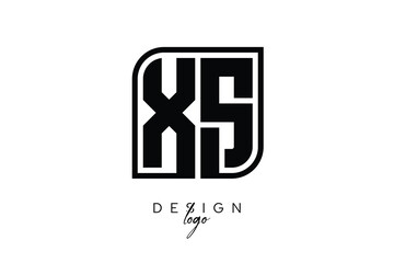 XS Block Monogram Logo – Bold Geometric Lettermark in Rectangular Style for Modern Branding & Identity