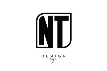 NT Block Monogram Logo – Bold Geometric Lettermark in Rectangular Style for Modern Branding & Identity