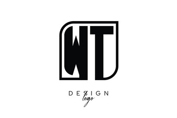 WT Block Monogram Logo – Bold Geometric Lettermark in Rectangular Style for Modern Branding & Identity