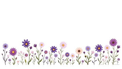 spring flowers border