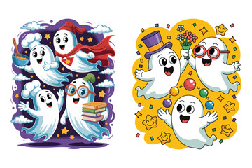 Halloween Clipart Bundle | Witch, Pumpkin, Black Cat, Haunted House, Ghost, Skeleton, Candy | Spooky Cute Digital Graphics Pack for Crafts, Sublimation, Stickers, Scrapbook & T-Shirt Design