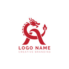 Dragon Letter A Logo - Creative Branding