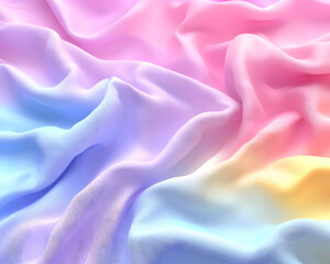 Obraz premium Pastel Rainbow Drape 3D Abstract Background