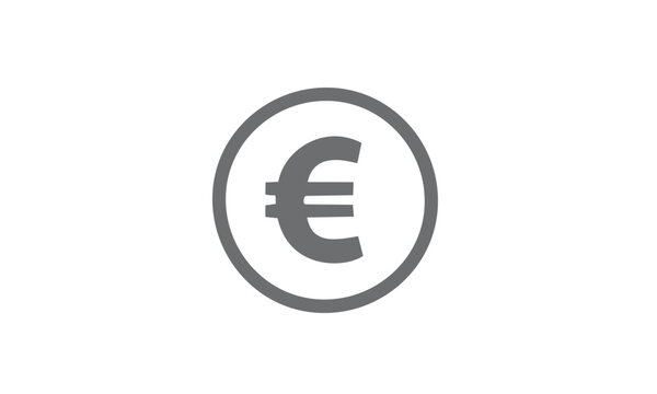 Digital representation of the Euro currency symbol enclosed in a circular frame, signifying financial transactions, economic value, and European money exchange