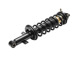 Automotive Coil Spring Shock Absorber Replacement Part for Vehicle Suspension System isolated on transparent background