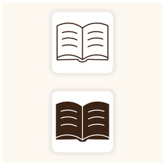 Open Book Reading Education Icon