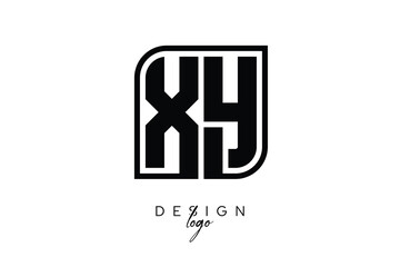 XY Block Monogram Logo – Bold Geometric Lettermark in Rectangular Style for Modern Branding & Identity

