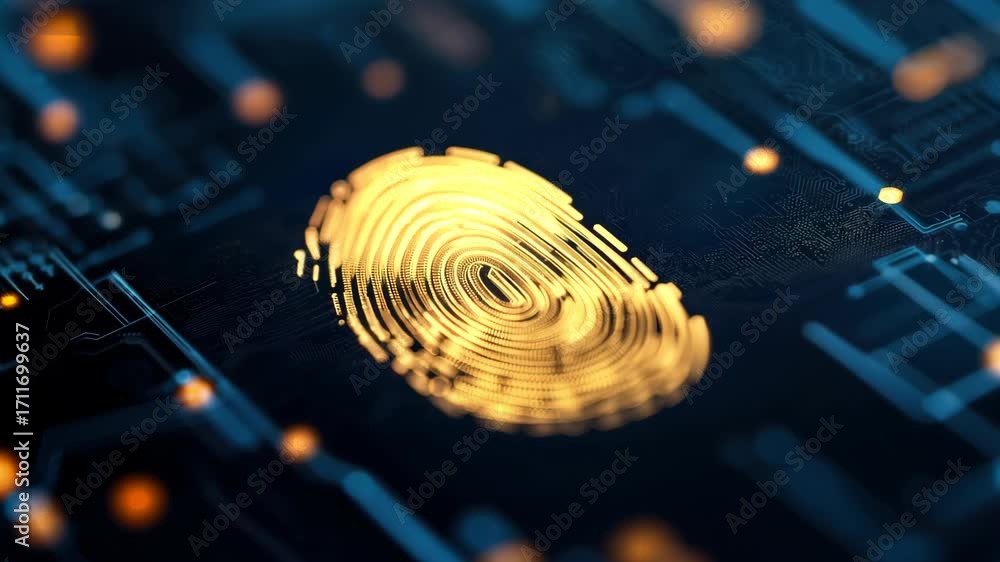 Aufkleber explore the concept of digital fingerprinting depicted through a modern design. this image highlight