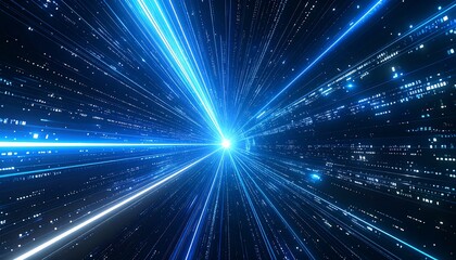 Naklejka premium Abstract digital tunnel