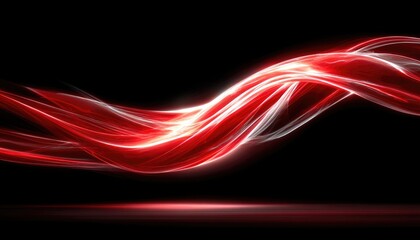Red glowing, swirling abstract shapes on black background