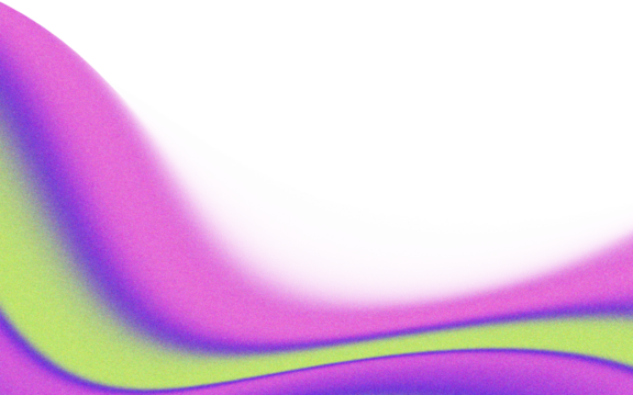 Abstract purple and lime green light streaks with vibrant glow and smooth gradients on black