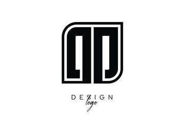 DD Block Monogram Logo – Bold Geometric Lettermark in Rectangular Style for Modern Branding & Identity
