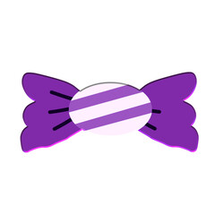 3d illustration purple candy element png icon