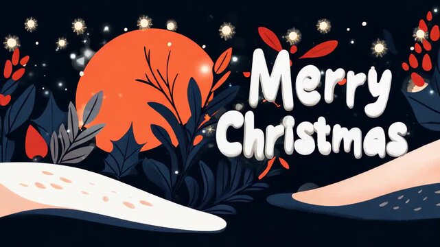 A colorful and cheerful Christmas greeting card design featuring festive elements like trees, vibrant colors, and a warm message. Perfect for holiday wishes.