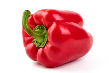 Red Bell Pepper Vegetable, isolated on white background
