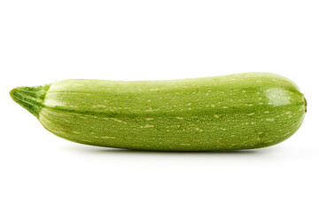 Zucchini, Fresh Green Vegetable, isolated on white background